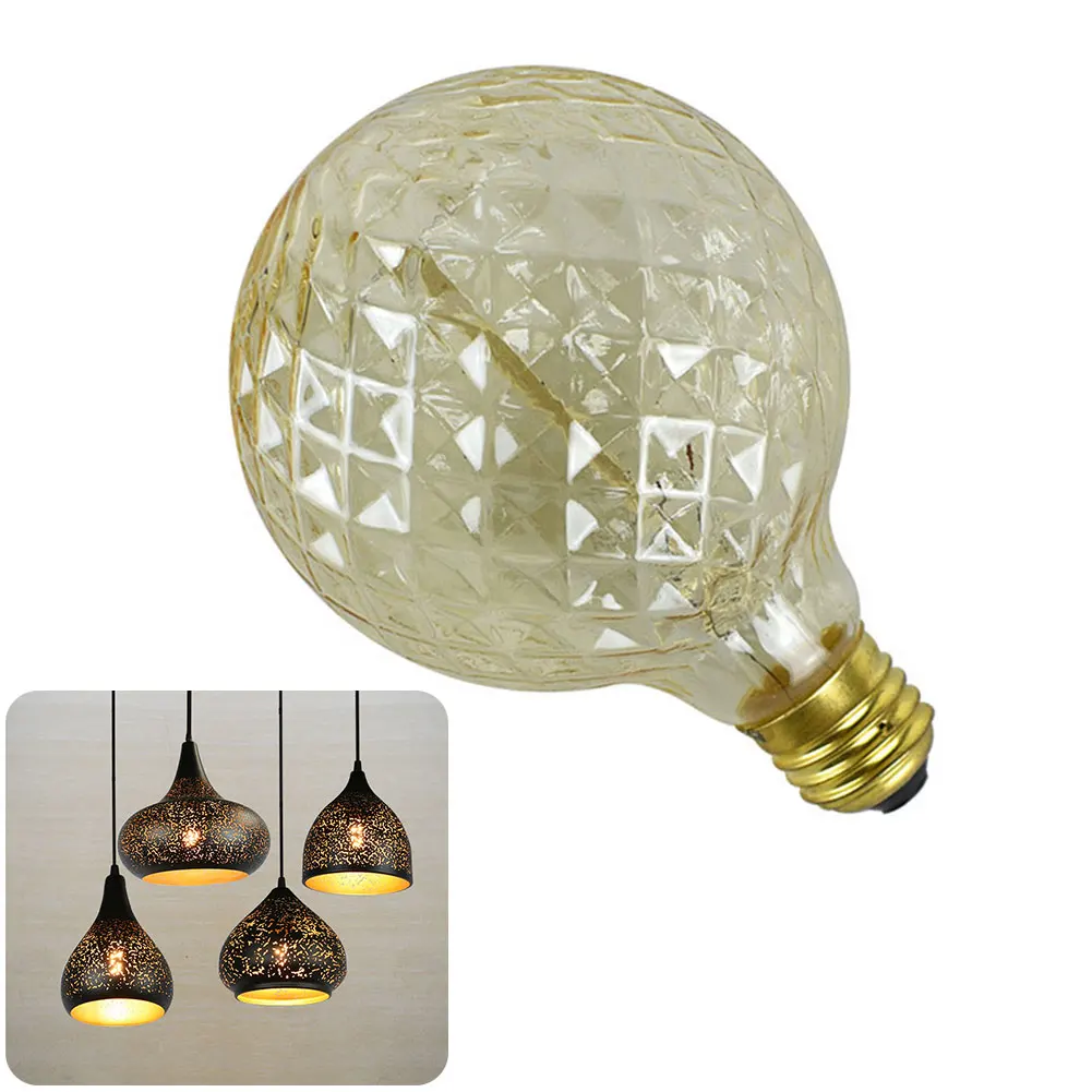 40W Led Filament Replacement Light Bulb Warm White Bedroom Courtyard Pineapple Shaped Romantic Home E27 Retro Decorative Holiday