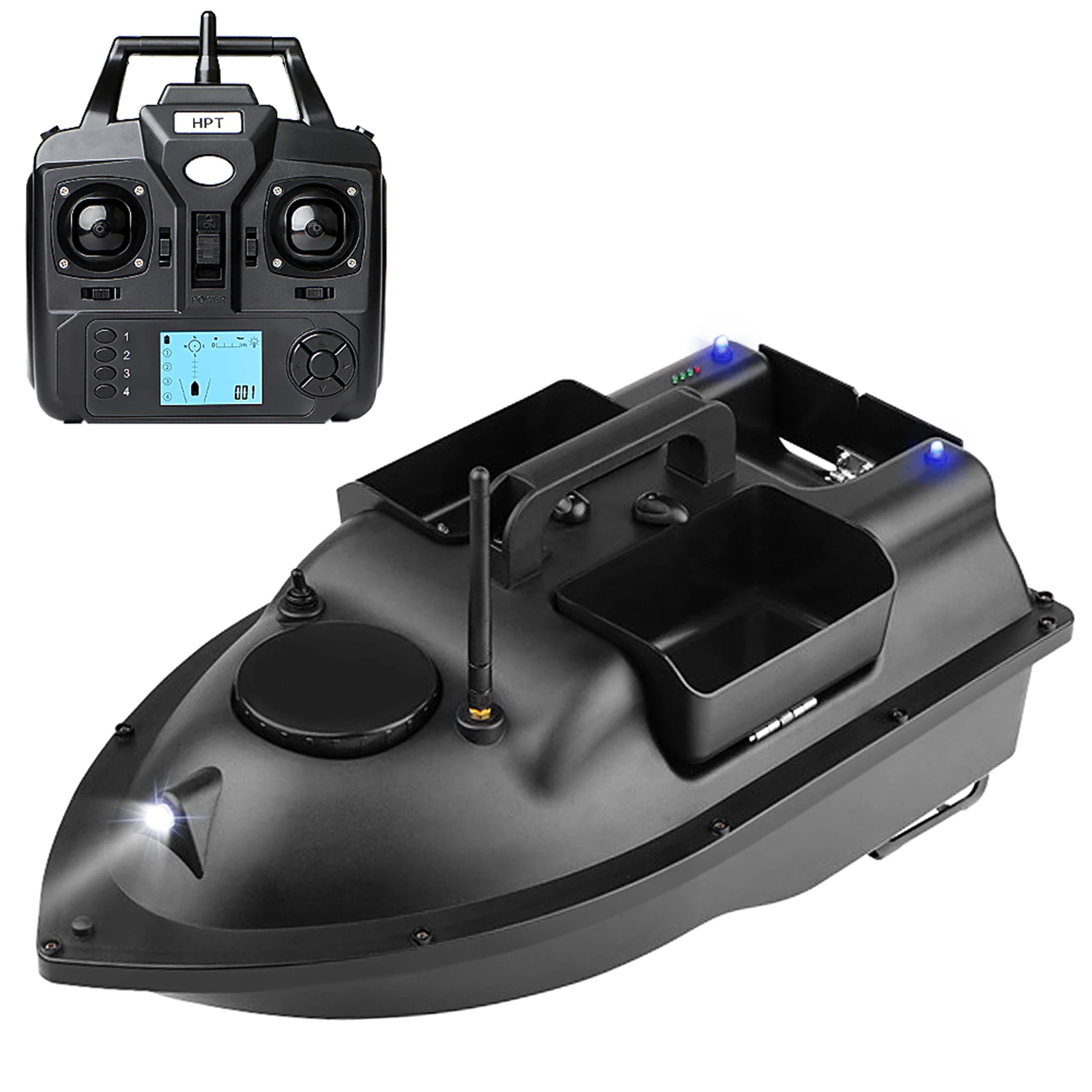 4psc 12000mah Gps Fishing Bait Boat With 3 Bait Containers Wireless