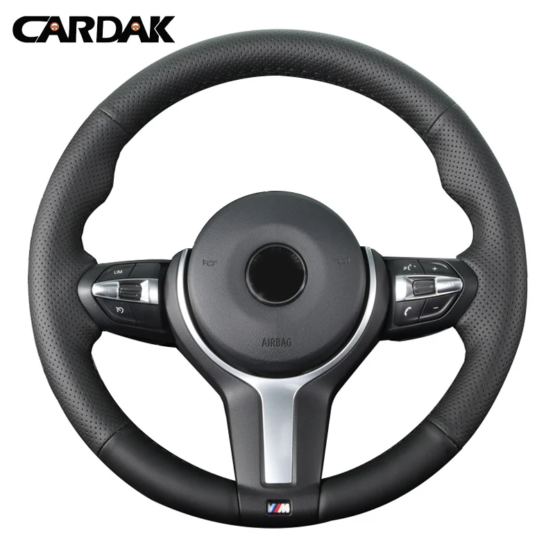 Черный чехол на руль из искусственной кожи CARDAK для BMW F87 M2 F80 M3 F82 M4 M5 F12 F13 M6 F85 X5 M F86 X6