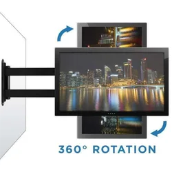 Support mural pivotant pour télévision VESA de 15, 24, 27 pouces, 100x100, 75x75mm, montage mural pour écran de télévision jusqu'à 13 kg 