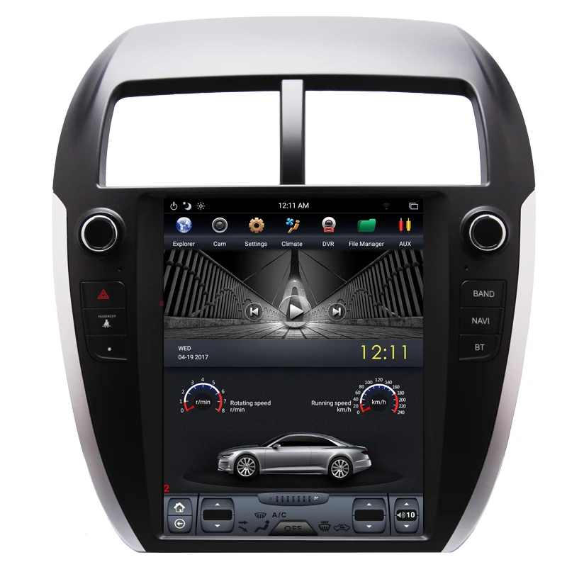 NAVITOPIA 10,4 дюймов вертикальный автомобильный сенсорный экран в стиле Tesla Android 7,1 Автомобильный gps навигация для Mitsubishi ASX 2013- автомобильный DVD мультимедийный плеер