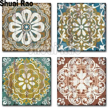 

5d diy diamond painting Mandala Retro pattern mosaic diamond embroidery flowers full round square drill Still Life wall sticker