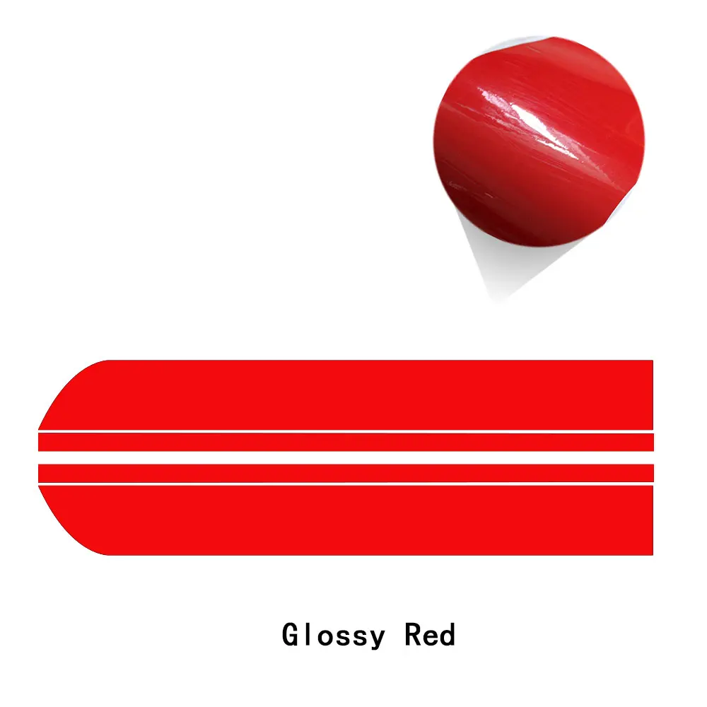 Glossy Red Автомобильный капот Полосы Виниловые наклейки в виде Фотообоев c переводными картинками настенные наклейки для Mini Cooper R50 R52 R53 R55 R56 R57 R58 R59 R60 R61 F54 F55 F56 F57 F60 для укладки волос - Название цвета: Glossy Red