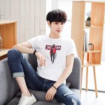 

Summer new women's street letter characters print loose short-sleeved T-shirt 60.39