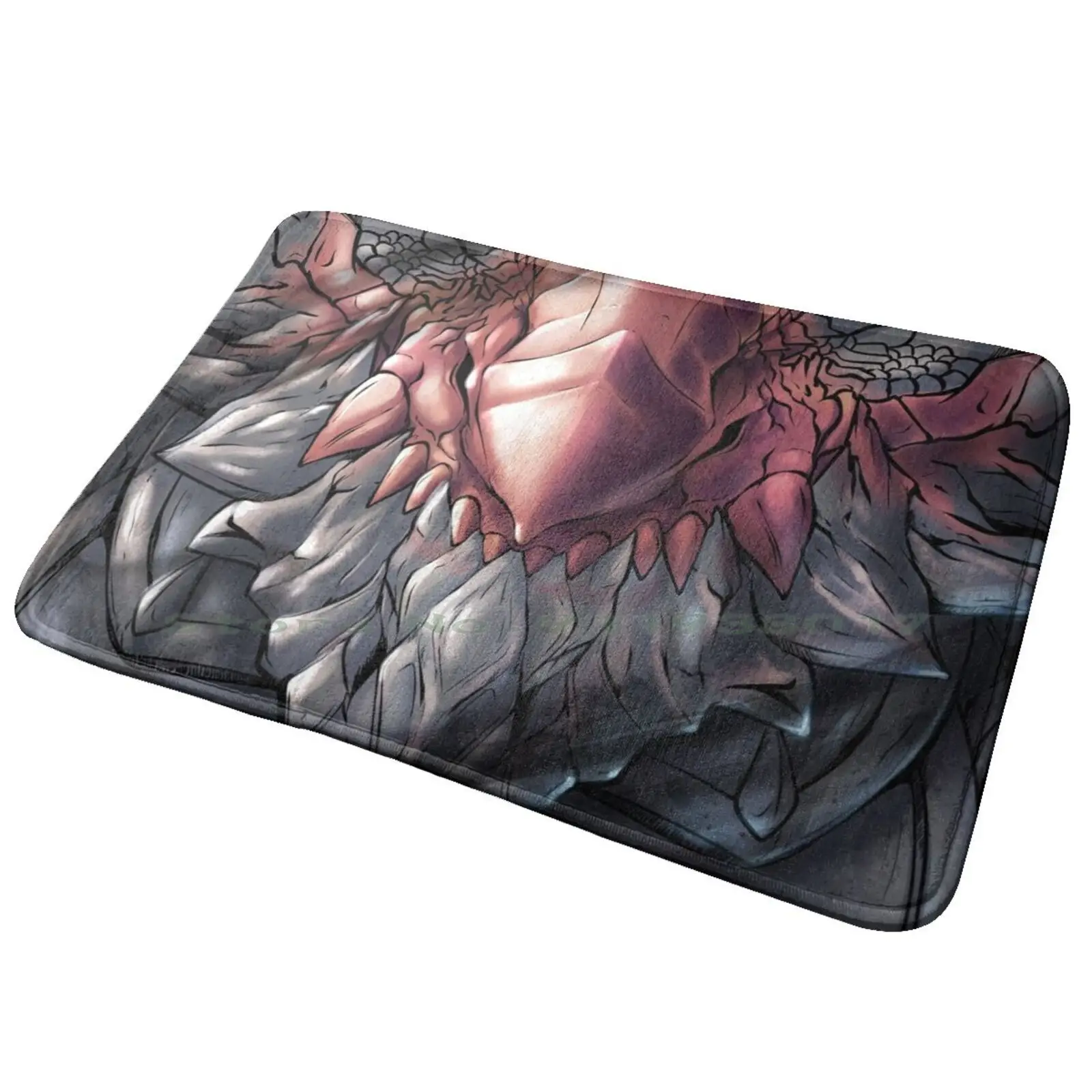 

Kushala Daora ( Monster Hunter World : Iceborne ) Face Mask Entrance Door Mat Bath Mat Rug Elder Dragon Kushala Daora Monster