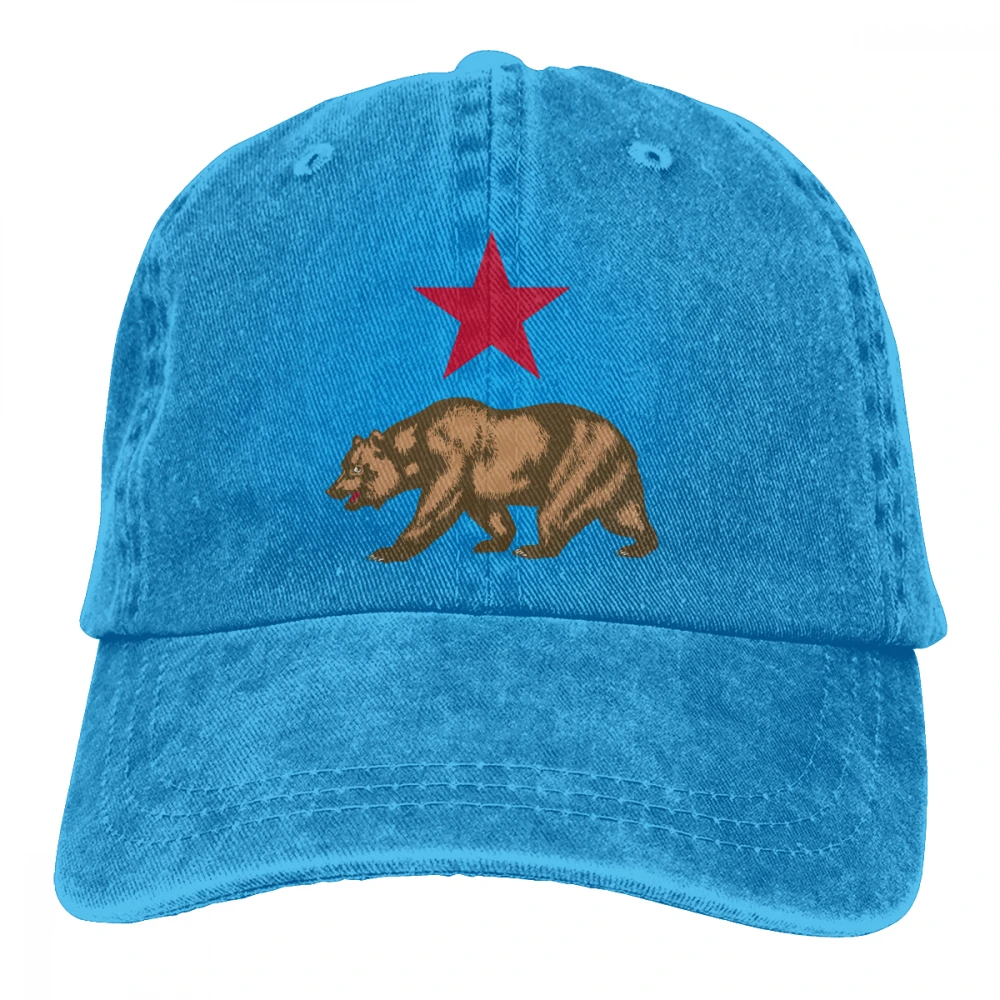 Symbols Of California Casquette, черные унисекс Мужские Женские джинсовые бейсболка с ремешком, регулируемая шапка для гольфа, папы