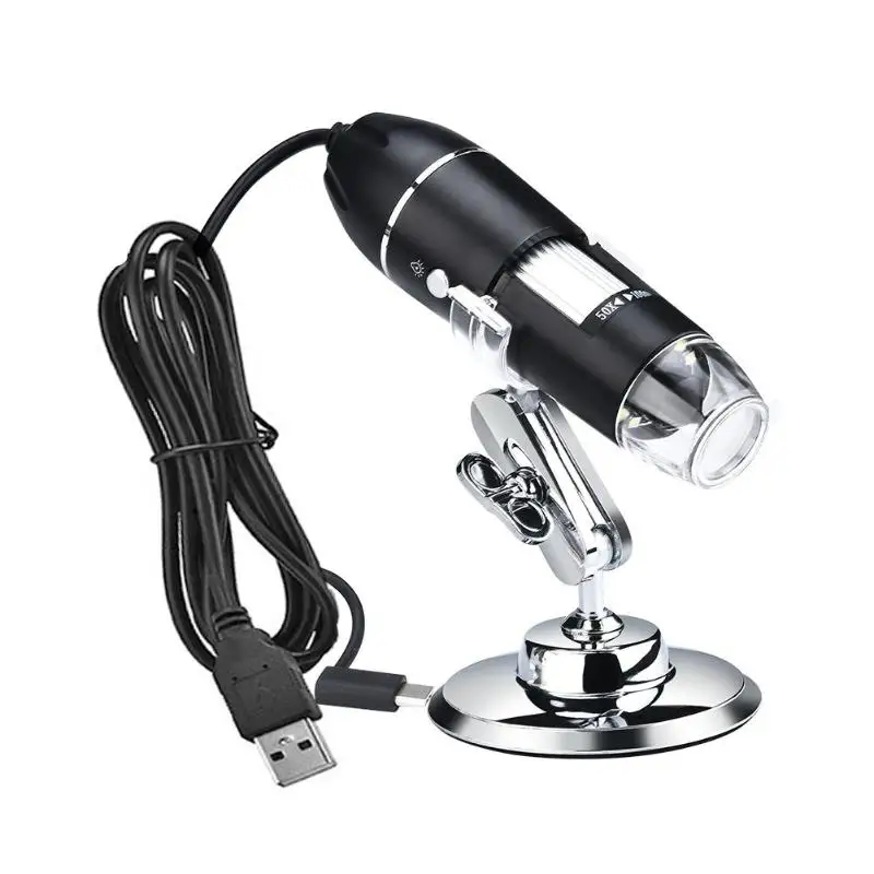 1000X 800X/1000X/1600X USB цифровой микроскоп Эндоскоп зум Камера лупа+ держатель - Цвет: 1000X