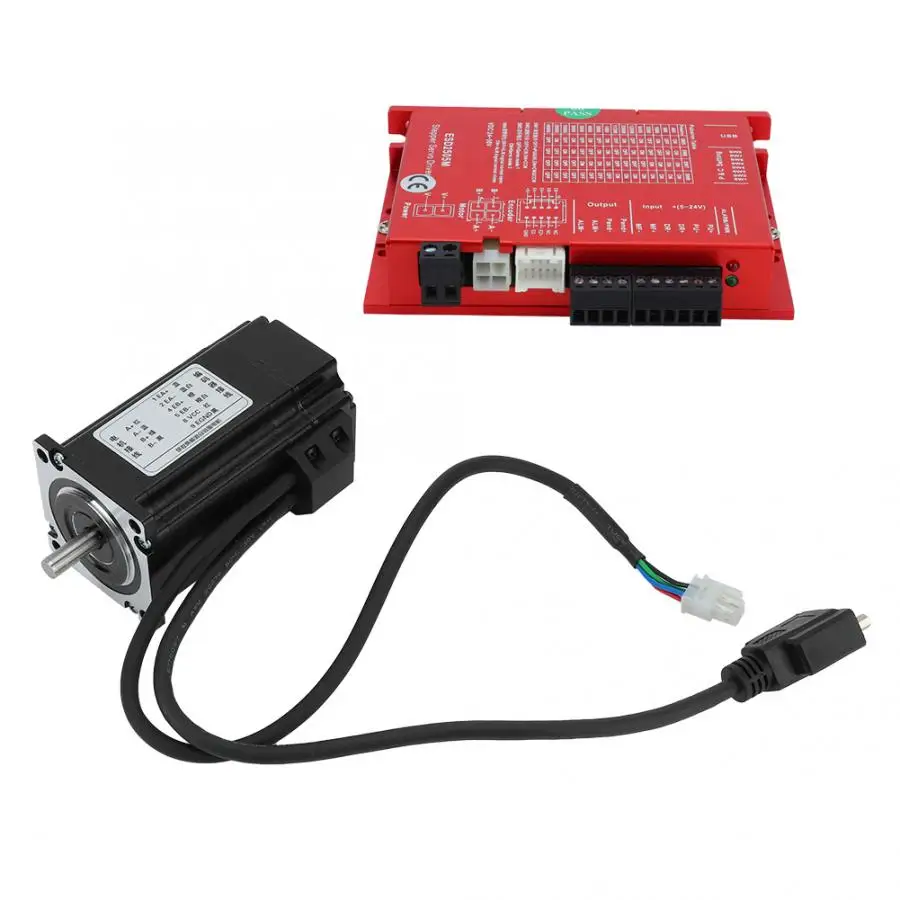 

DC Motor Driver 2.2N.m 5A 1.8 Degree Close Loop Stepped Motor Shaft Diameter 8mm Driver 24~50V Kit Digital Stepper Driver