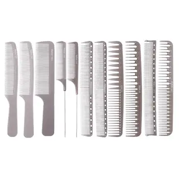 

Fashion Aluminum Combs Anti-Static Hot Selling Women Men Carbon Salon Barber Hairdressing Hair Brush Heat-resistant Styling Tool