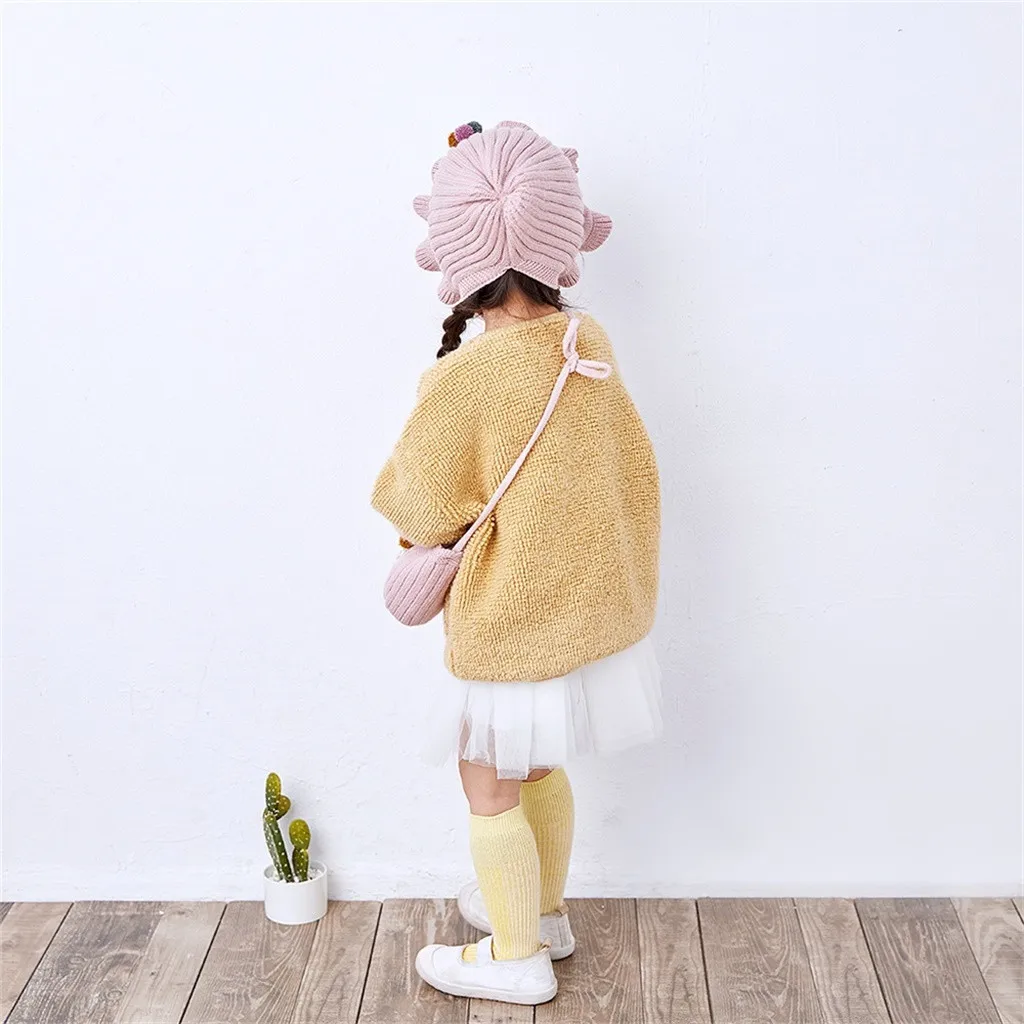 Baby Girls Hat Bag New Baby Cute Thick Warm Autumn And Winter Basin Hat Bag Suit Newborn Photography Props czapki dla dzieci