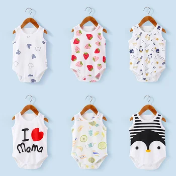 

HIPAC Baby Romper Set Baby Girl Boy Summer Clothes Unicorn Clothing Soft Light Cute Pattern Newborn Baby Cotton Triangle Suits