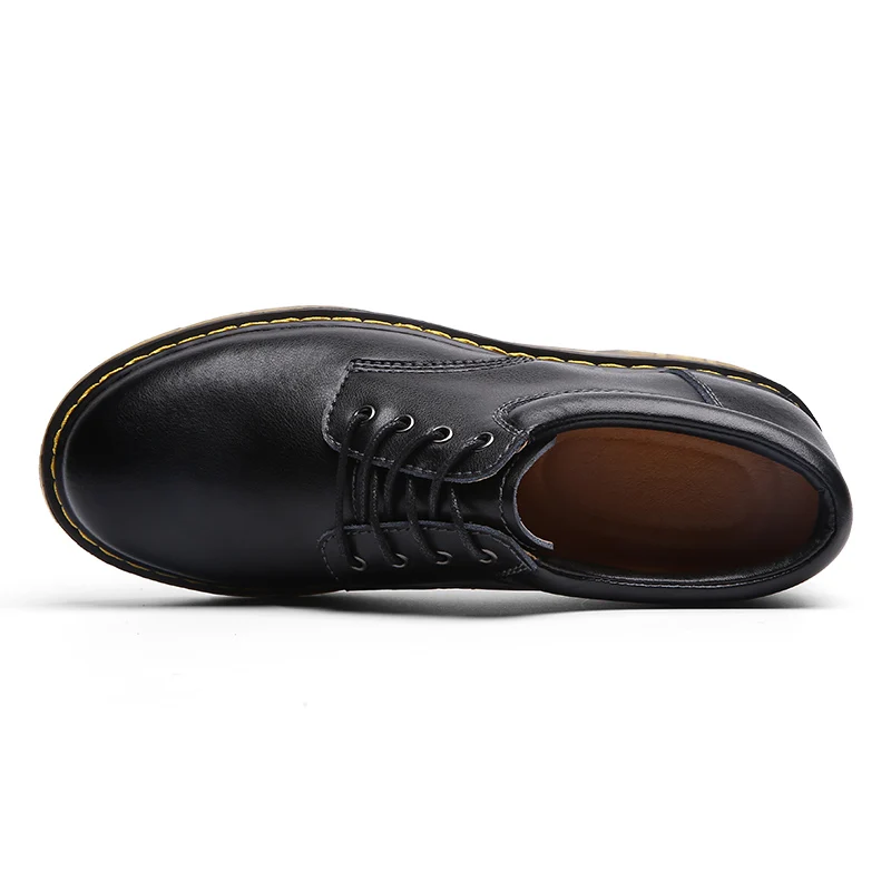 Брендовые дышащие мужские туфли-оксфорды; модельные туфли наивысшего качества; Мужская модная кожаная повседневная обувь на плоской подошве; удобная рабочая обувь; размеры 38-47