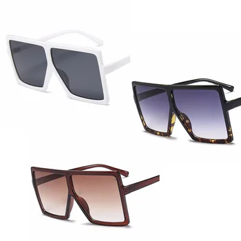 

1pc Gradient Shades Square Sunglasses Women Fashion Brand Oversized Sun Glasses Female Black Brown Shades for Men Ladies Hot