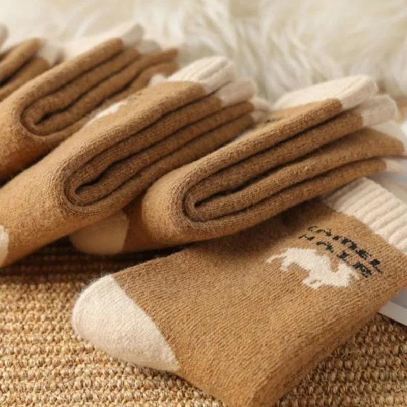 Christmas Winter Socks Woman Men Super Thicker Terry Warm Camel Socks Against Cold Russia Male Warm Sock