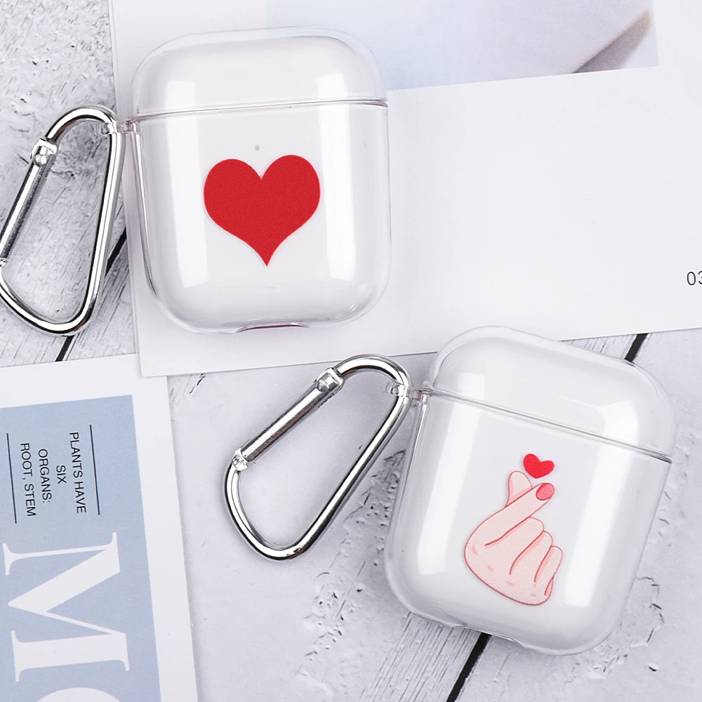 Для Apple Airpods 2 1 чехол прозрачные наушники милый Жесткий ПК чехол для Airpods 2 1 чехол Аксессуары для наушников авокадо Coque сумка