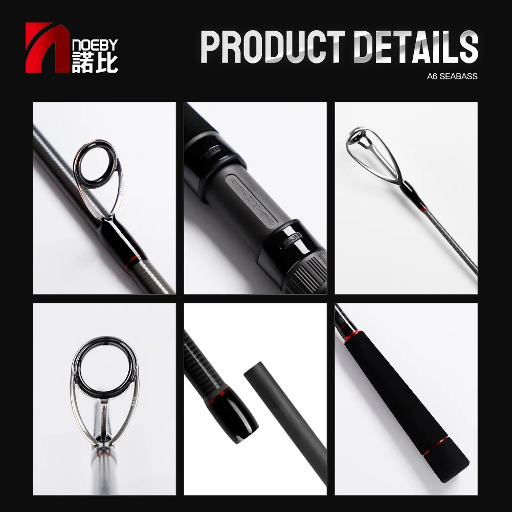 Noeby Spinning Fishing Rod Sea Bass Rod 2.49m 2.75m 2.9m M H MH Power Fuji Guide Carbon Seat Fishing Rod
