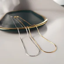 Ожерелье из серебра 925 пробы с цепочкой в виде змеи, Silvology стиль, минимализм, высокое качество, колье, ожерелье для женщин, 925 ювелирные изделия