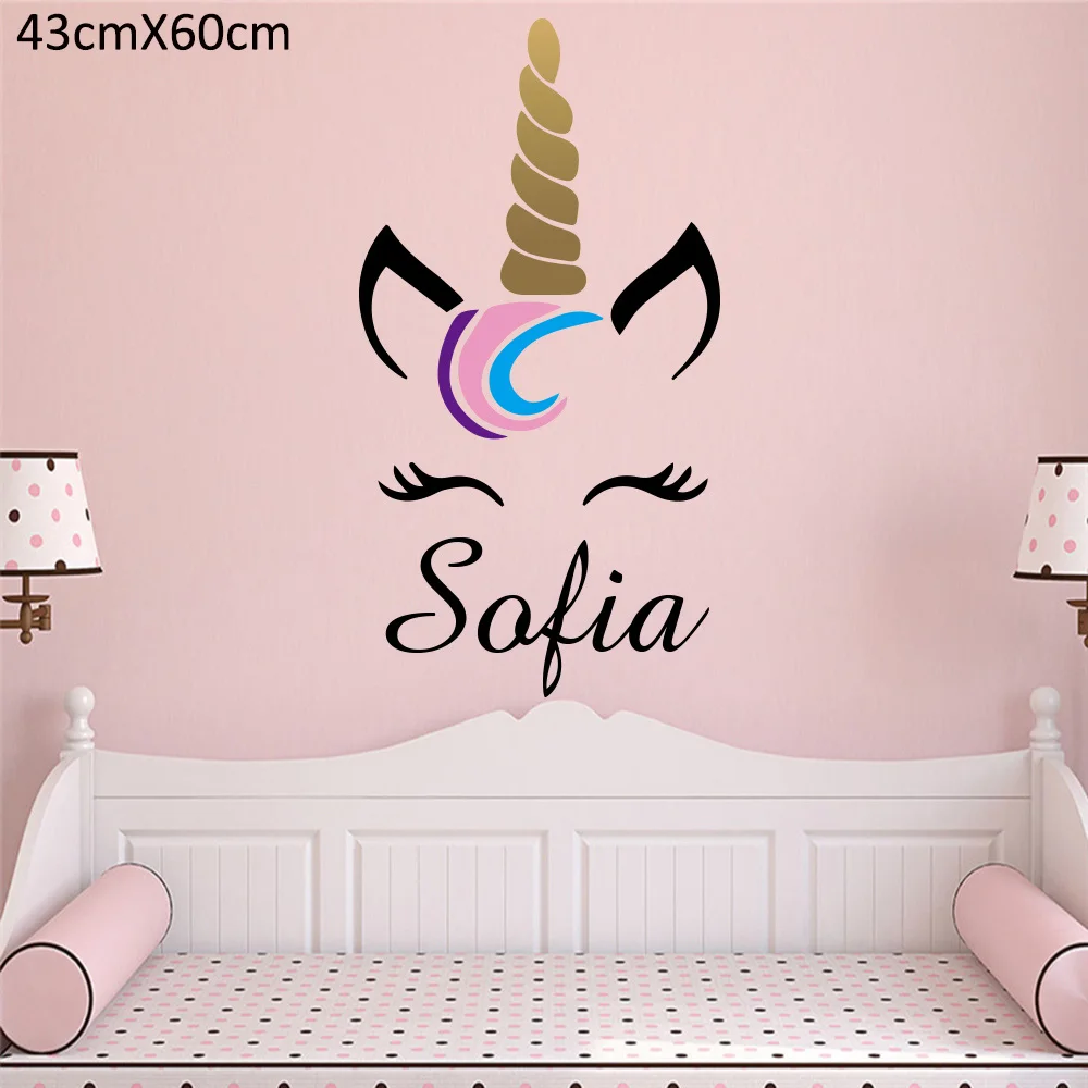 20 Style Personalized Custom Name Vinyl Wall Sticker Decals For Babys Kids Room Decoration Wallpaper Stickers Murals Wall Decor 