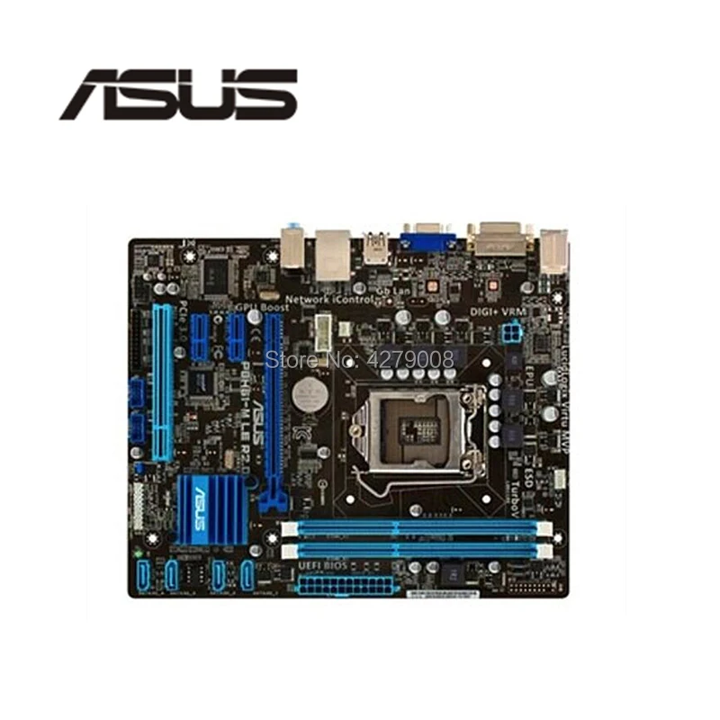 

Socket LGA 1155 For ASUS P8H61-M LE R2.0 Desktop Motherboard H61 i3 i5 i7 DDR3 16G Used Mainboard