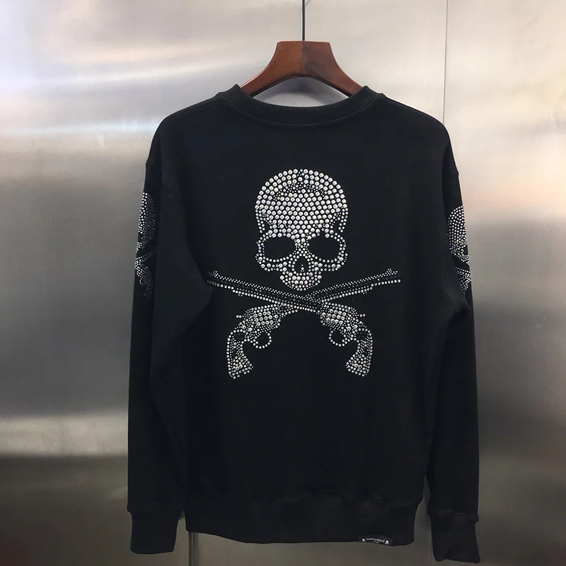 2019FW 1:1 качество Горячая бурение черепа Mastermind Япония толстовки для мужчин женщин хлопок MMJ Стразы пуловер с черепом куртка