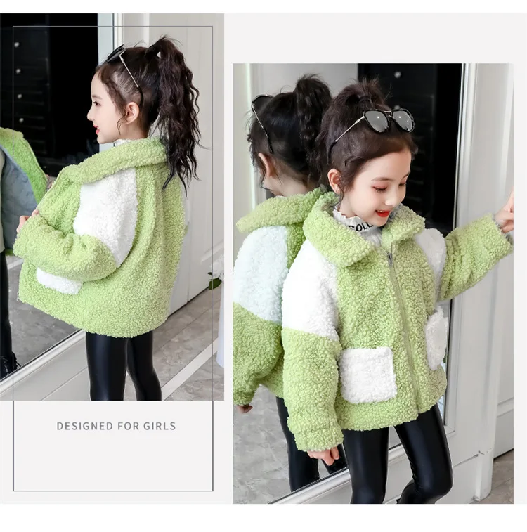 New fashion children girls Winter Soft Fur Coat jacket Thick Warm Kids Girl Coats Clothes