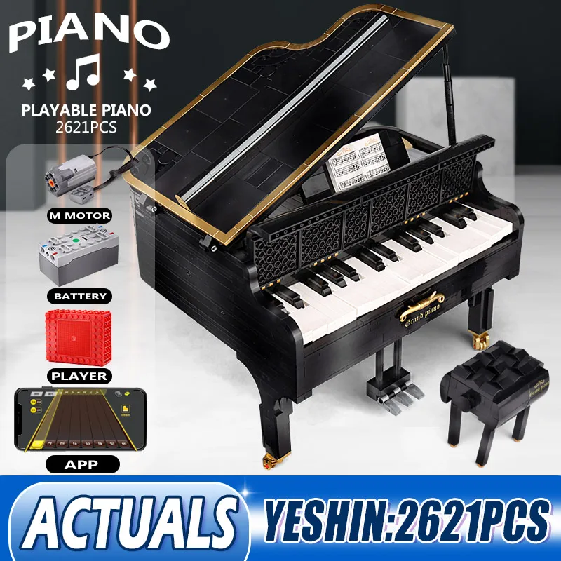 Игрушки Yeshin MOC 13192 с управлением через приложение 21323 Playble Grand набор для фортепиано
