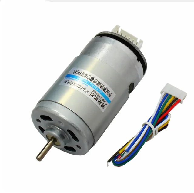 Двигатель RS-555-ABHL 6 V-24 V DC Магнитный Холла энкодера двигатель 12В высокого качества 7800 об/мин 6V 3900 об/мин 12000 об/мин 6000 об/мин