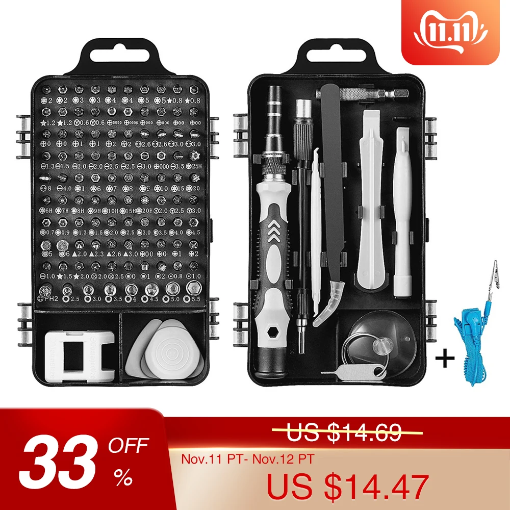 

DIY 110 in 1 Precision Driver Set Repair Tool Multifunctional Driver With Magnet Abrasion Resistant