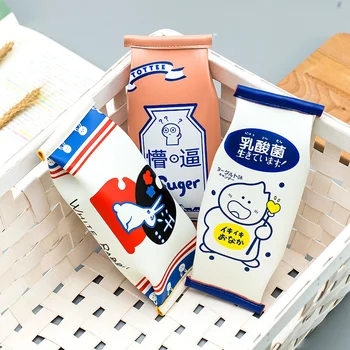 

Creative Milk Sugar Kawaii Pencil Case Cute Penal School Pencilcase for Girls Student Zipper Pencil Bag Pouch School Stationary