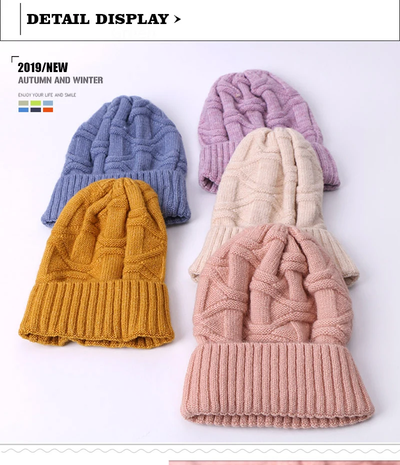 Женская мешковатая шапка Skullies Beanies, Зимняя вязанная теплая Толстая шапка унисекс, мягкая эластичная Женская и Мужская ветрозащитная шапка