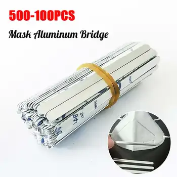 

100/200/500PCS DIY Mask Nose Bridge Aluminum Strip with Adhesive Mask Protective Aluminum Strip DIY Mask Making Accessories