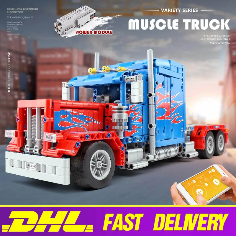 Плесень король 15001 моторная техника Мощность RC Peterbilt 389 тяжелый контейнер