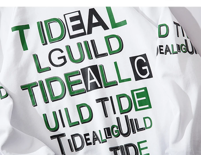 AELFRIC хип хоп с буквенным принтом мужские толстовки Harajuku Модные топы Повседневная хлопковая одежда оверсайз пуловер уличная