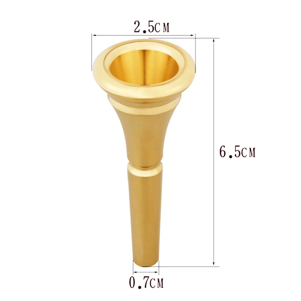 Профессиональная труба мундштук позолоченный медный сплав французский Рог мундштук для Баха начинающих музыкальные трубы аксессуары
