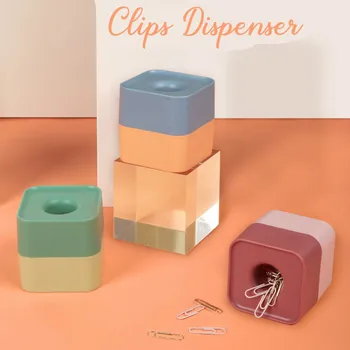 

Never Nordic Series Paper Clips 100pcs/ Box Cylinder Magnetic Adsorption Upper Cover Paper Clip Office Accessories Stationery
