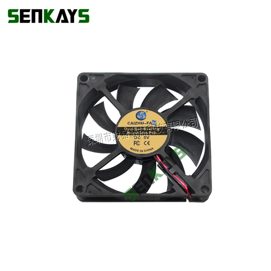 Computador Cpu Ventilador de Refrigeração Rolamento de Esferas Dupla 2pin 8015 80 mm 80x80x15 mm dc 5v 12v 24v - Imagem 4