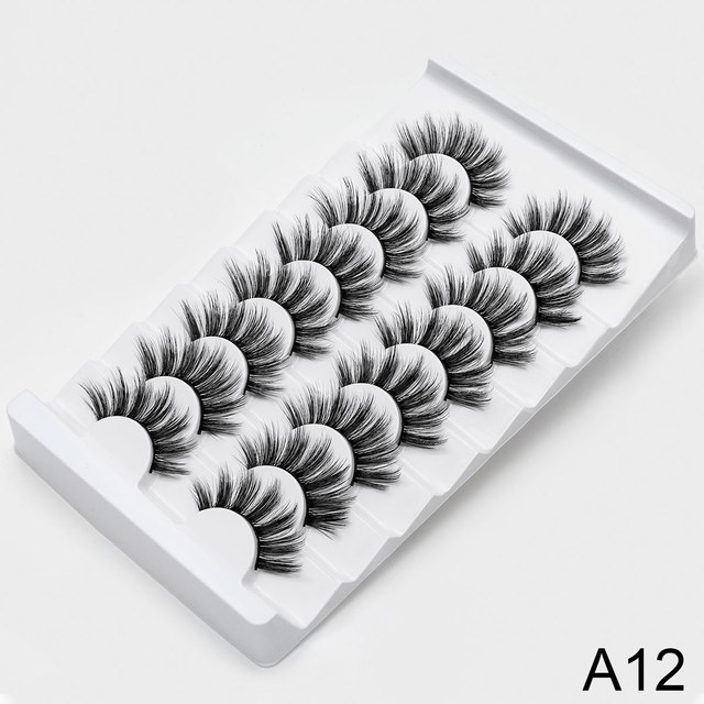 3D Faux Mink Lashes Natural False Eyelashes Dramatic Volume Fake Lashes Makeup Eyelash Extension Silk Eyelashes