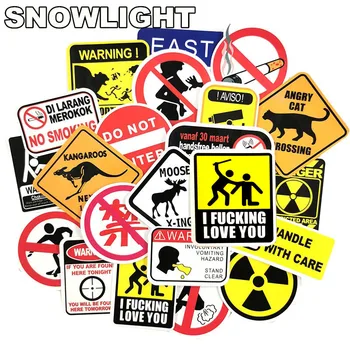 

50pcs/Lot Sign Warning Skateboard Stickers For Luggage Waterproof Motorcycle Laptop Graffiti Kawaii Kids Toys Stickers