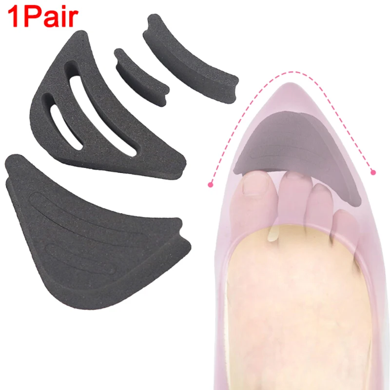 1Pair Half Forefoot Cushion Toe Sponge Half Toe Front Top Filler Shoes Adjustment Forefoot Insert Toe Plug New