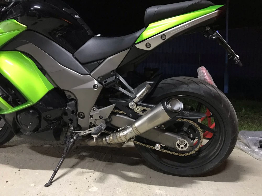 Z1000 Z1000SX 2010- средняя труба мотоцикла с хвостом выхлопной трубы глушителя для Kawasaki Z1000 2007