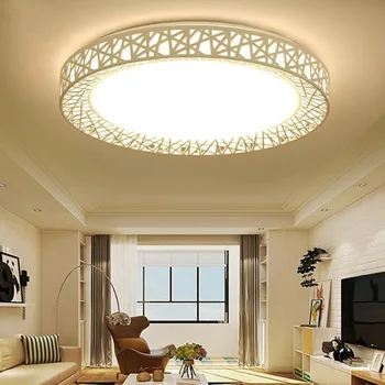 

Hot LED Ceiling Light Bird Nest Round Lamp Modern Fixtures For Living Room Bedroom Kitchen D6