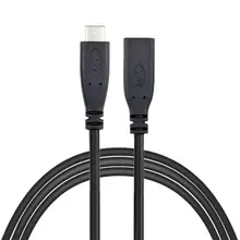 Type C USB 3.1 Male to USB-C Female Extension Data Cable Extender Cord
0.5 Meter Durable Black Color