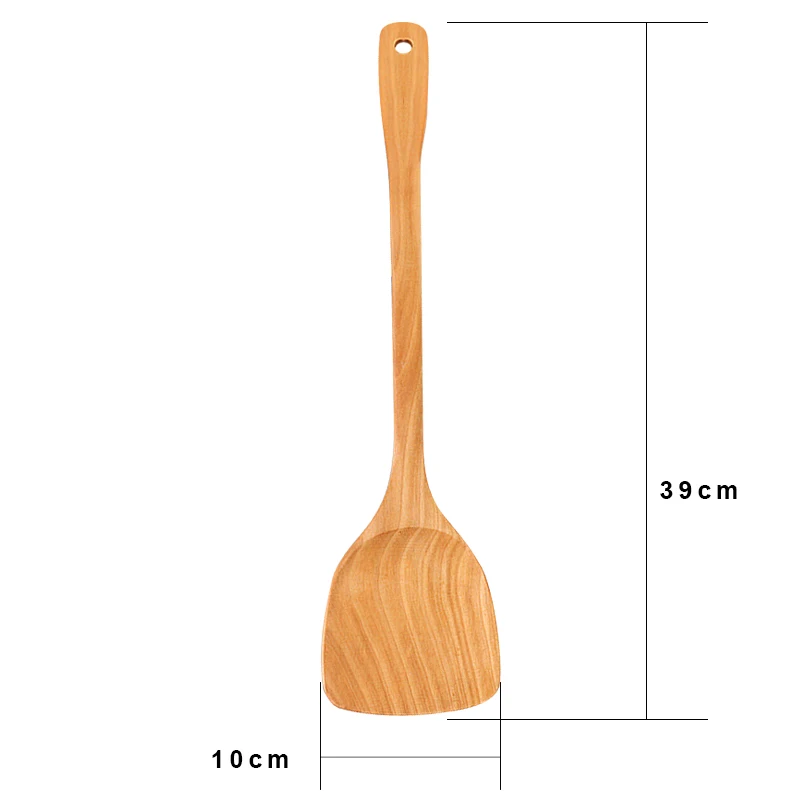 High Quality Kitchen Cooking Tool Cookware Wooden Turner Wood Shovel Wooden Spatula Kitchen Tool for Non-stick Pan Rice Spoon