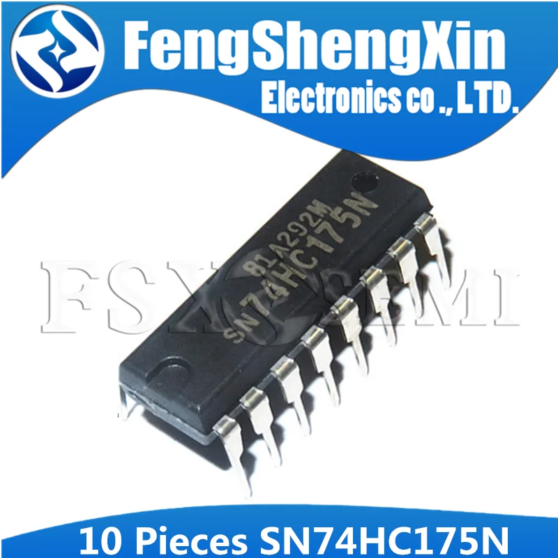 Новинка квадратные шлепанцы SN74HC175N SN74HC175 74HC175N 74HC175 DIP-16 с прозрачными рисунками 10