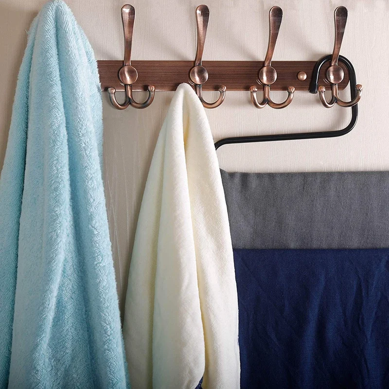 Big deal All Mounted Coat Rack- 5 Tri Hooks, Heavy Duty, Stainless Steel, Metal Coat Hook Rail for Coat Hat Towel Purse Robes M