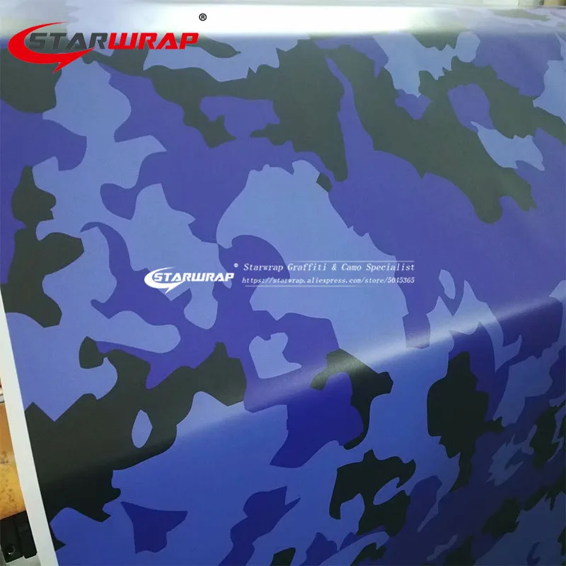 Звезда обертывание синий Jumbo Camo автомобильный скутер виниловая обертка городской стикер бомба камуфляж печатная графика ПВХ материал панели для автомобиля
