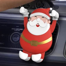 Санта Клаус милый гравитационный автомобильный держатель телефона в автомобиль вентиляционное отверстие клип крепление Счастливого Рождества подарок держатель телефона