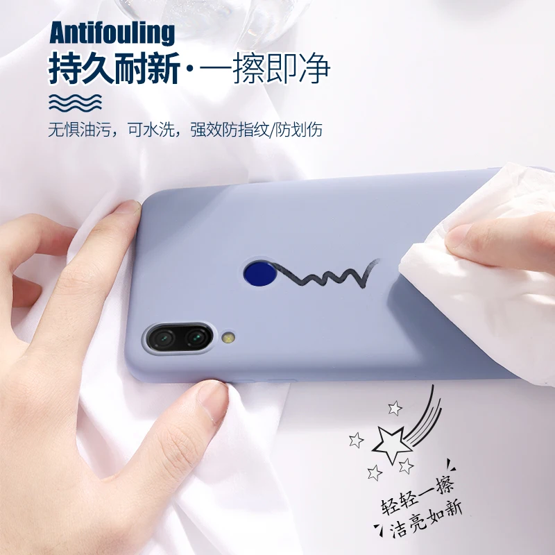 For Xiaomi Redmi 7A Case Cover for Xiaomi Redmi 7A Phone Case Soft Rubber Shell Fundas Liquid Silicone Case For Xiaomi Redmi 7A