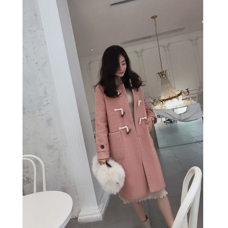 Mishow 2019 Herfst Winter Wollen Jas Fashion Causale Vrouwen Kraag Mid-Lengte Dikke Roze Jas MX18D9659 Mishow 2019 Herfst Winter Wollen Jas Fashion Causale Vrouwen Kraag Mid-Lengte Dikke Roze Jas MX18D9659