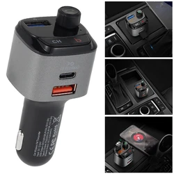 Transmisor FM con Bluetooth 2021 para coche, reproductor MP3 inalámbrico, receptor de Audio con manos libres, carga rápida USB, disco en U, 5,0